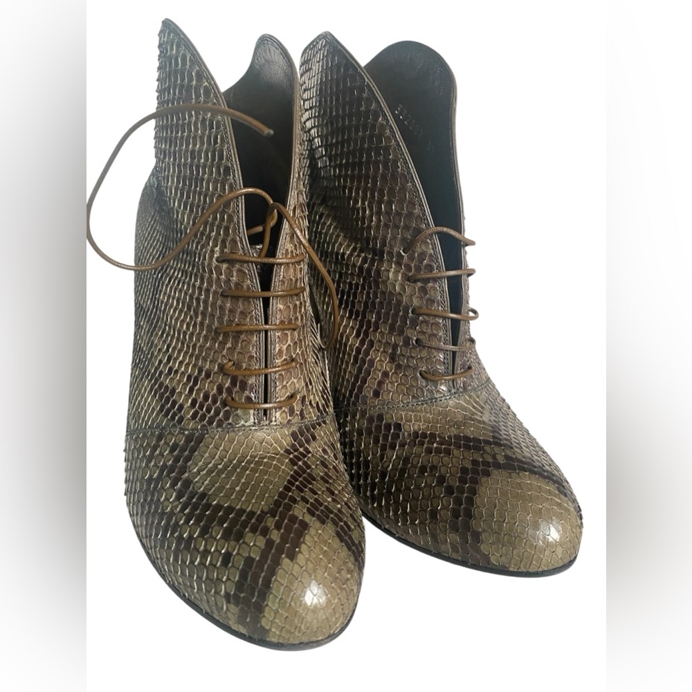 Gucci Kim Moss python leather ankle booties Sz. 37 - Picture 12 of 15